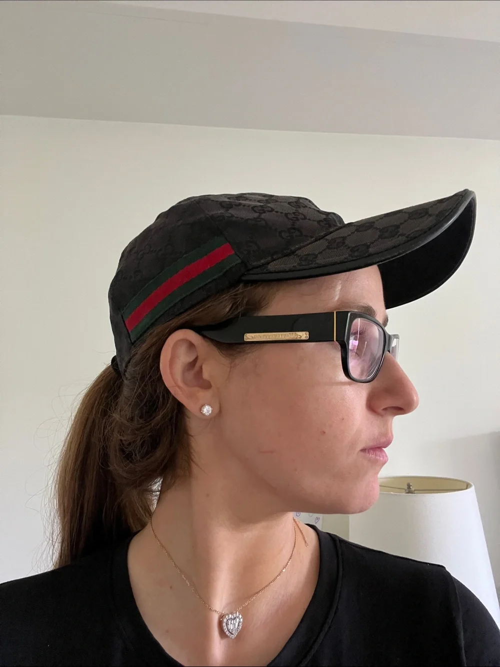 Dolce & Gabbana Black Rectangular Optical Glasses with Gold